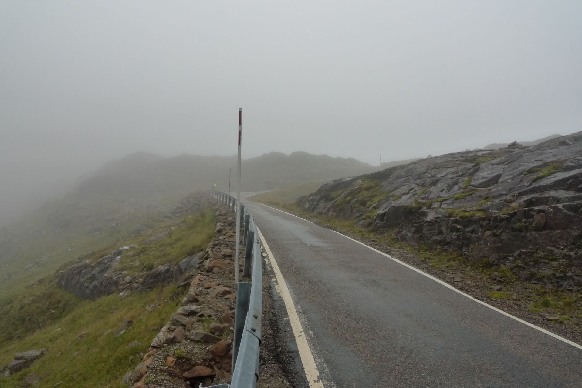Mist near the top of the Bealach na Bá