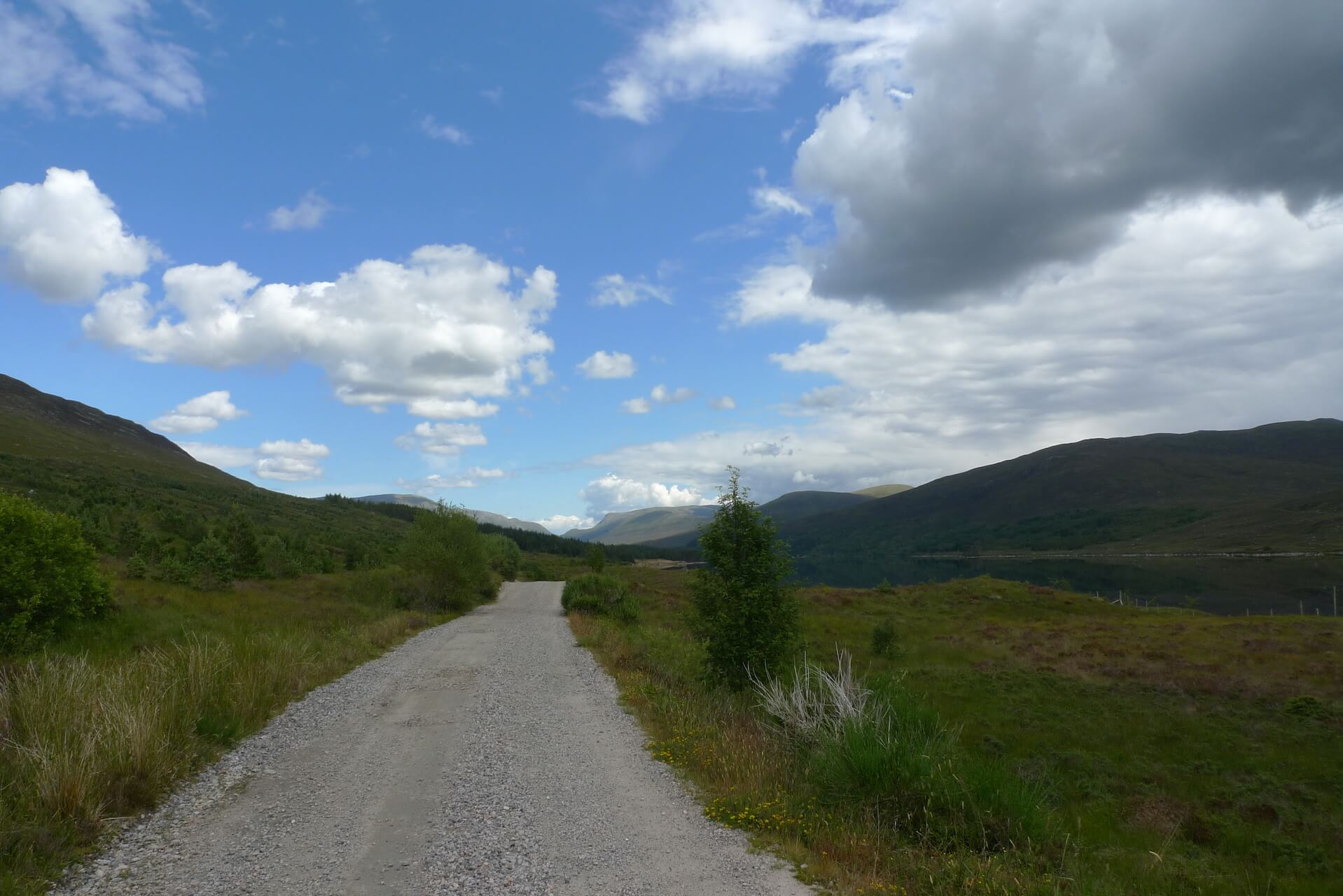 Track along the north side of Loch Ossian