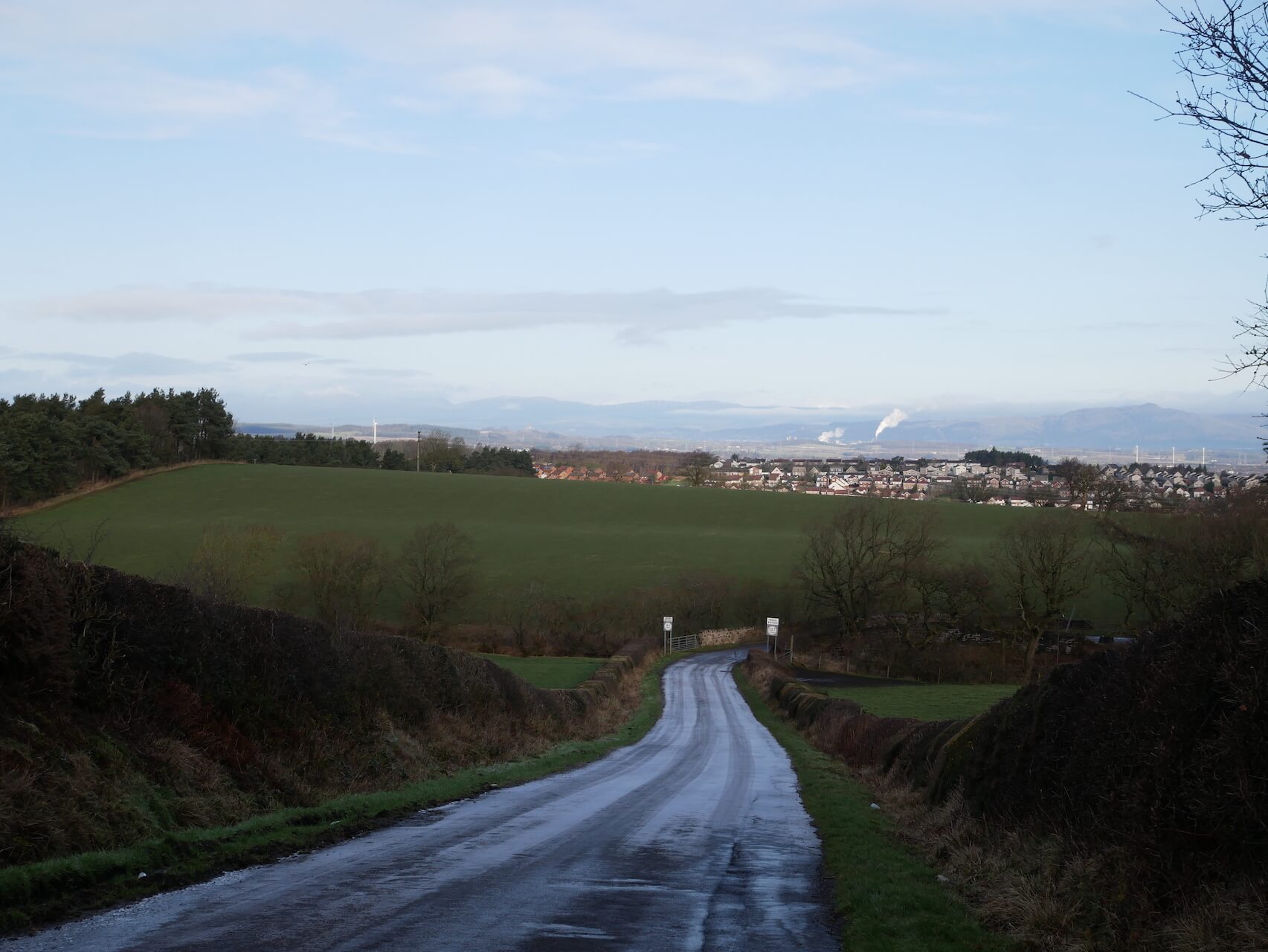 View of Falkirk from the hills to the north