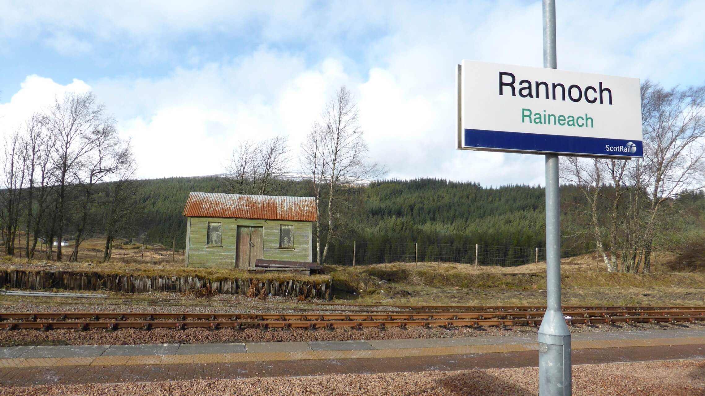 Green shed in Rannoch Station