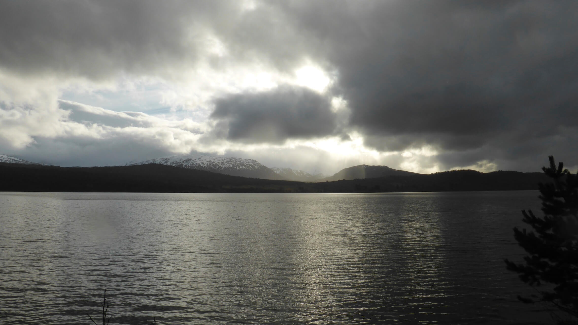 Passing rain shower on Loch Rannoch