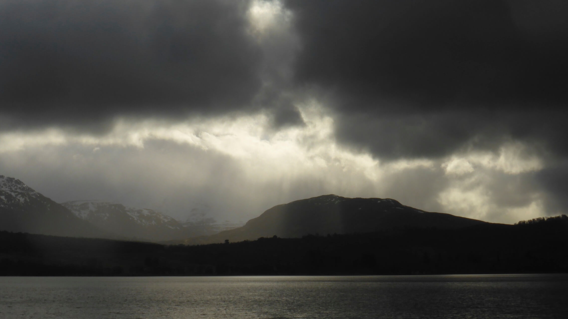 Passing rain shower on Loch Rannoch