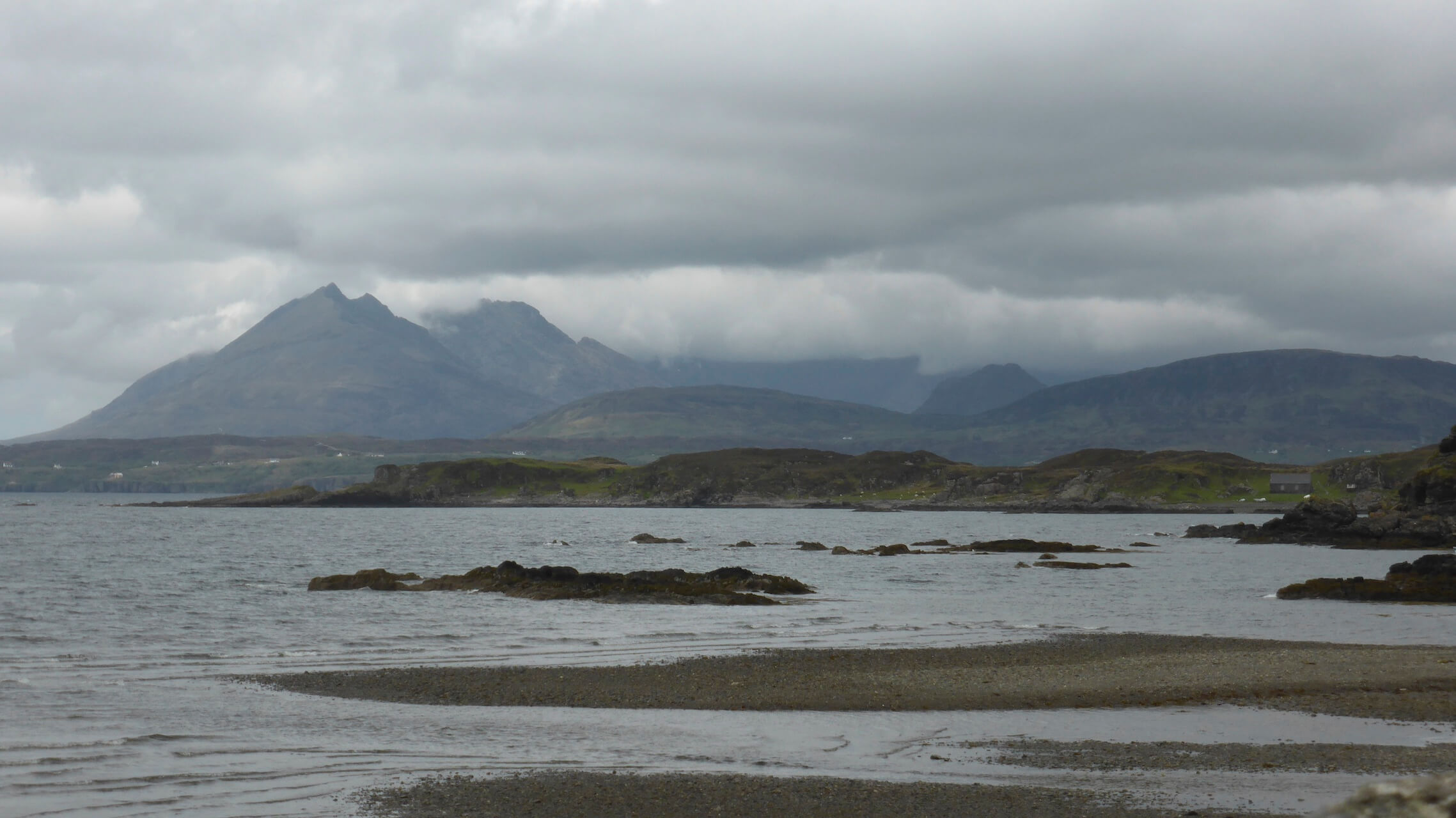 View of the Cuillins mountains from the Sleat Peninsula, Skye