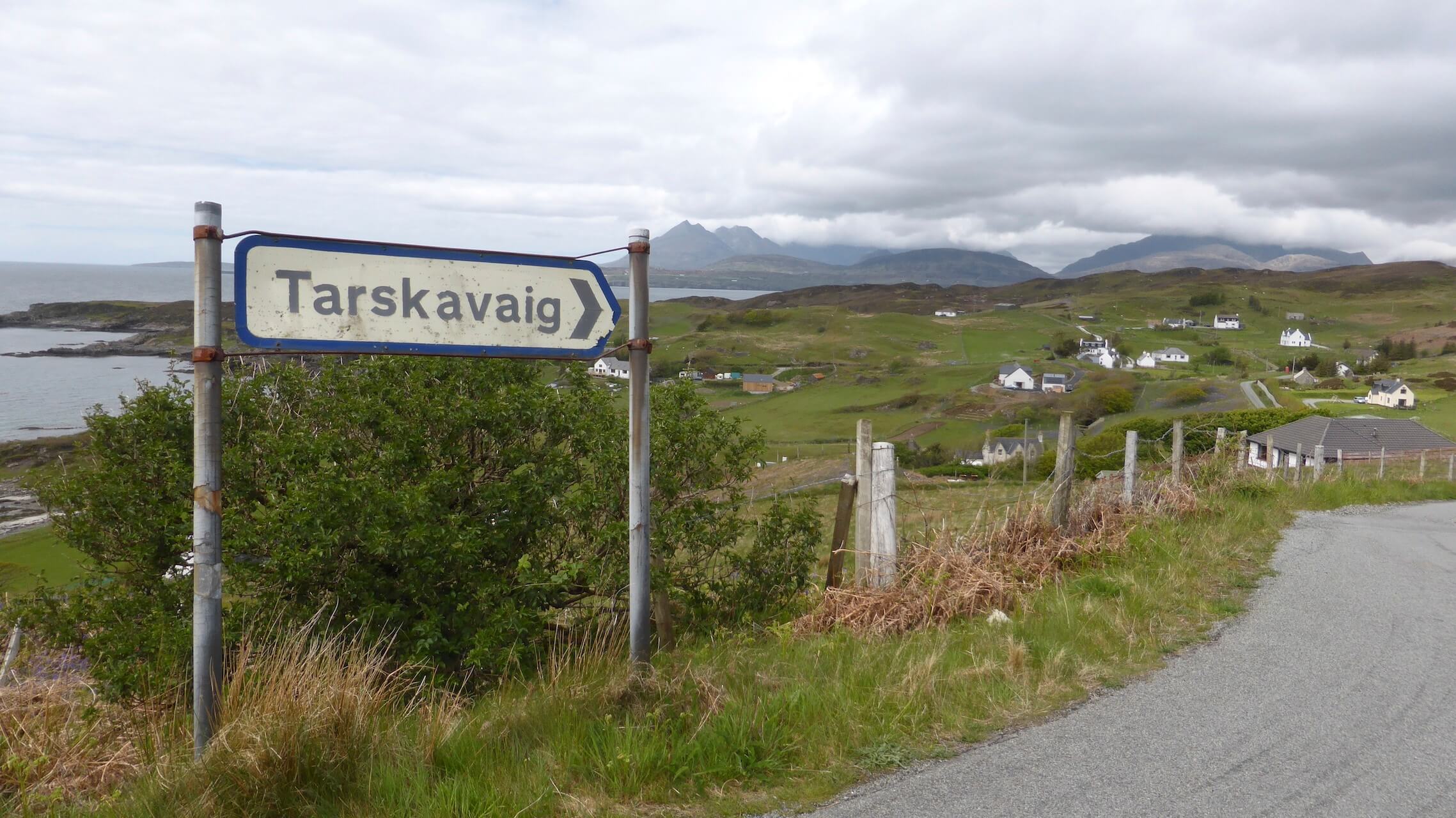 Tarskavaig road sign, Sleat Peninsula, Skye