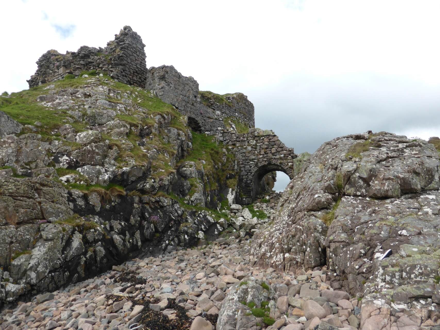 Bridge of Dunscaith Castle near Tokavaig, Sleat Peninsula, Skye