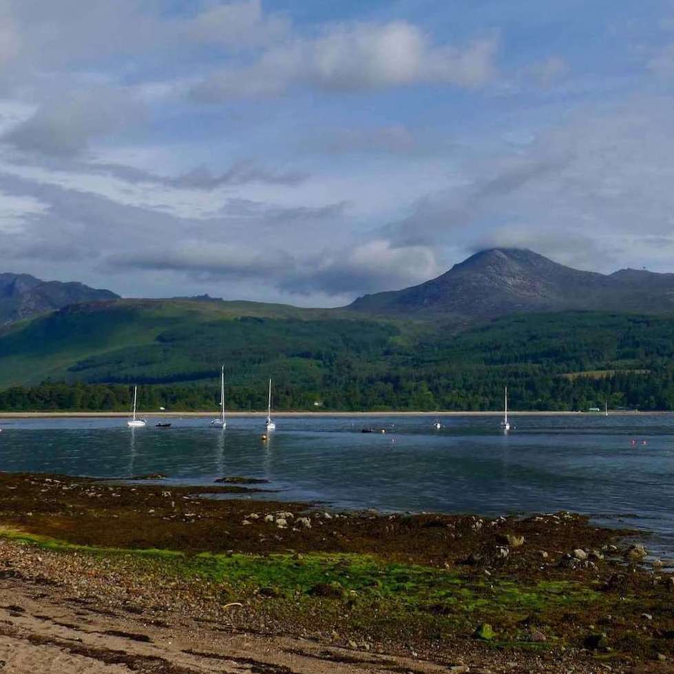View of Goatfell from Brodick Harbour