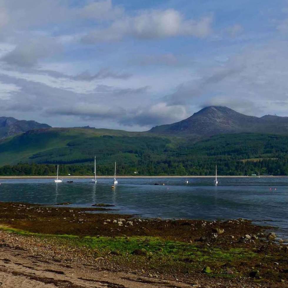 View of Goatfell from Brodick Harbour